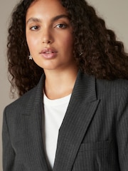 Grå Pinstripe - Dubbelknäppt kavaj - Bild 5 av 7