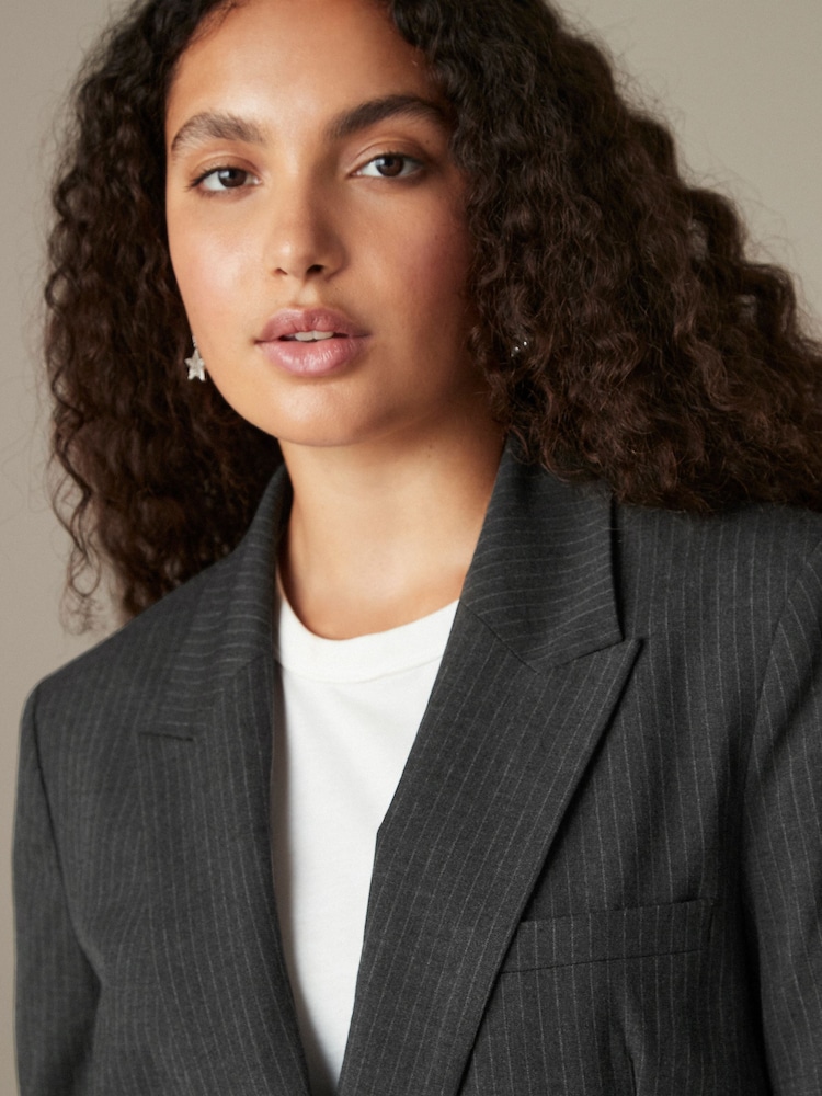 Grau/Nadelstreifen - Zweireihiger Blazer - Image 5 of 7