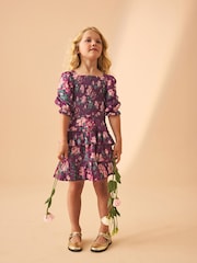Laura Ashley Berry Pink Peony Garden Smocked Top And Skirt Set - Image 1 of 8