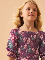 Laura Ashley Berry Pink Peony Garden Smocked Top And Skirt Set - Image 2 of 8
