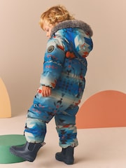 Blue/White Waterproof Snowsuit (3mths-7yrs) - Image 2 of 11