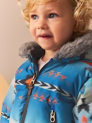 Blue/White Waterproof Snowsuit (3mths-7yrs) - Image 4 of 11