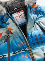 Blue/White Waterproof Snowsuit (3mths-7yrs) - Image 7 of 11