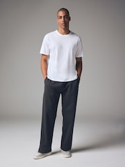 Slate Grey Wide Leg Joggers - Image 2 of 8