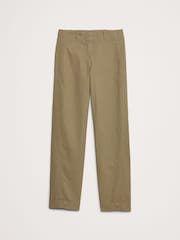Banana Republic Neutral Mid-Rise Barrel-Leg Utility Trousers - Image 4 of 4