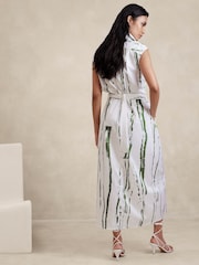 Banana Republic White Poplin Maxi Shirt Dress - Image 2 of 4
