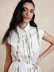 Banana Republic White Poplin Maxi Shirt Dress - Image 3 of 4