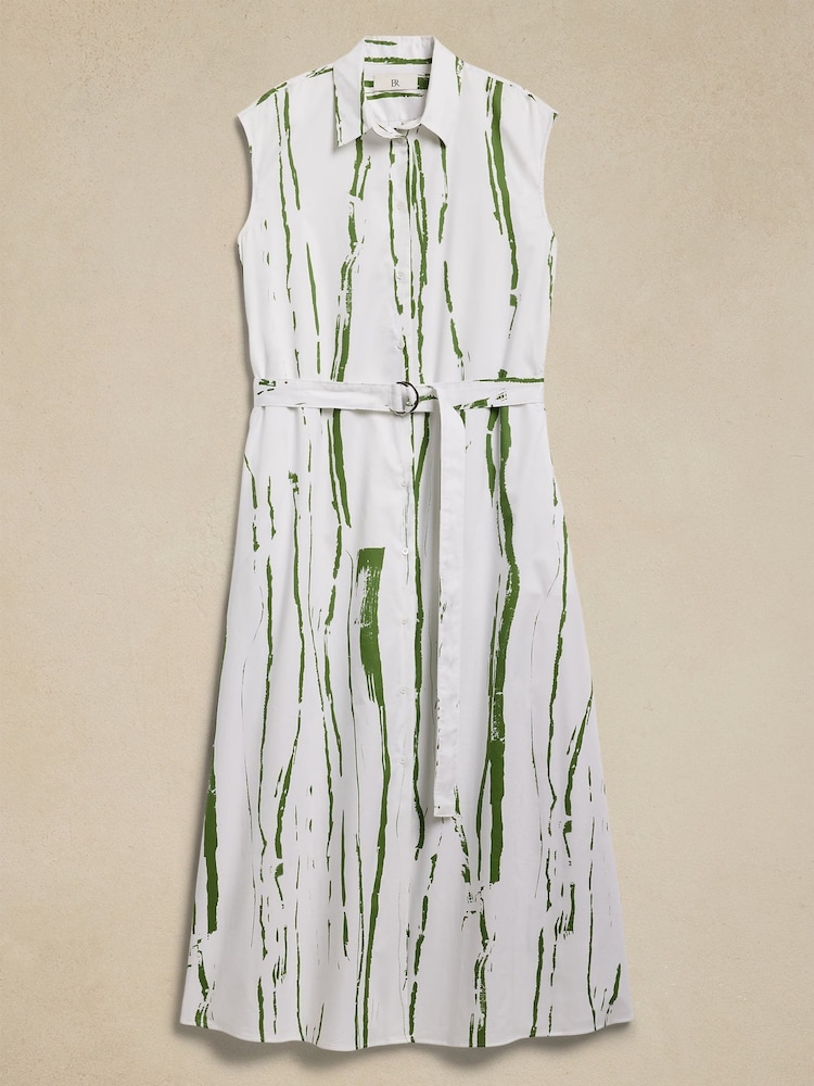 Banana Republic White Poplin Maxi Shirt Dress - Image 4 of 4
