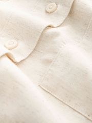 Stone Natural Utility Tie Belt Mini Dress With Linen - Image 7 of 7