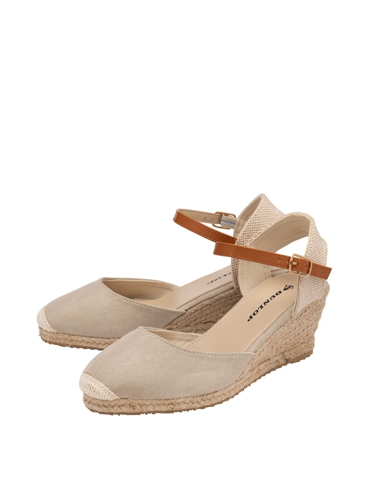 Creme - Dunlop Damen Espadrille-Sandalen mit Keilabsatz - Bild 2 von 4 Creme - Dunlop Damen Espadrille-Sandalen mit Keilabsatz - Bild 2 von 4