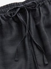 Black Floral Placement Kew Collection Wide Leg Trousers - Image 9 of 9