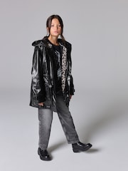 smALLSAINTS Black Kelsie 3-in-1 Shine Girls Jacket - Image 1 of 13