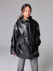 smALLSAINTS Black Kelsie 3-in-1 Shine Girls Jacket - Image 2 of 13