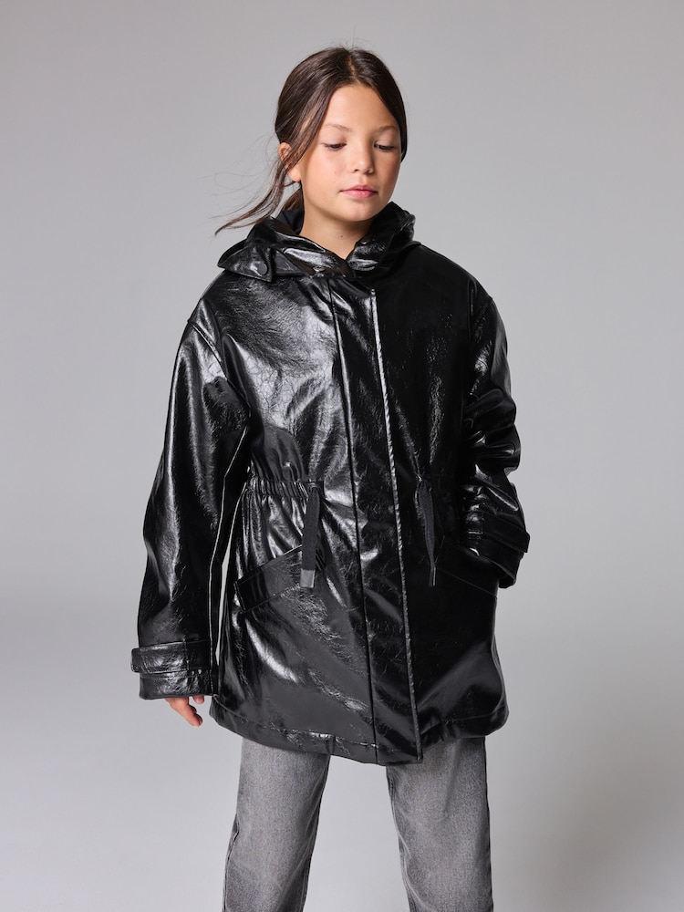 smALLSAINTS Black Kelsie 3-in-1 Shine Girls Jacket - Image 2 of 13