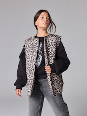 smALLSAINTS Black Kelsie 3-in-1 Shine Girls Jacket - Image 4 of 13