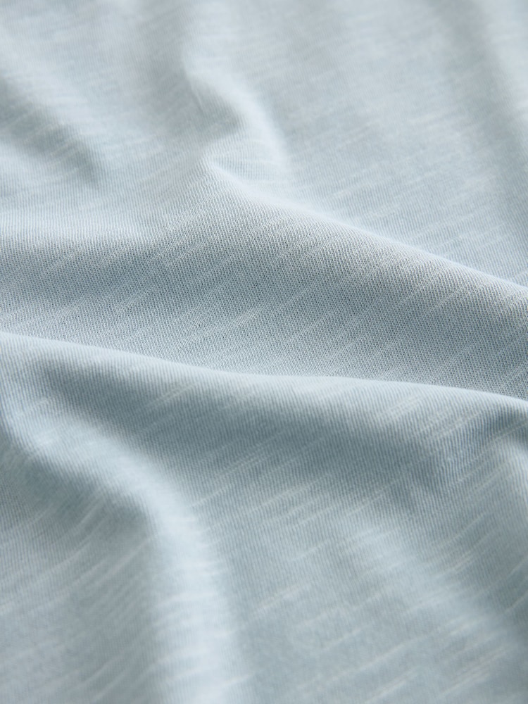 Teal Blue 100% Cotton Sparkle Stud Ruffle Sleeve T-Shirt - Image 7 of 7