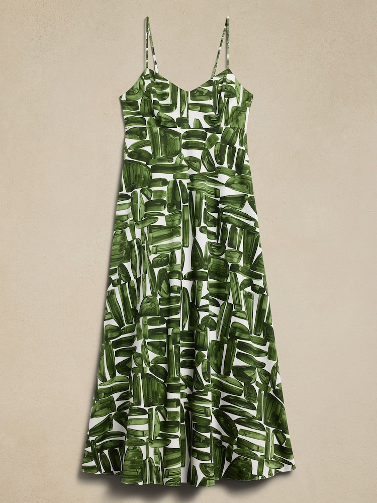Banana Republic Green Green Poplin Cut-Out Maxi Dress - Image 5 of 5 Banana Republic Green Green Poplin Cut-Out Maxi Dress - Image 5 of 5