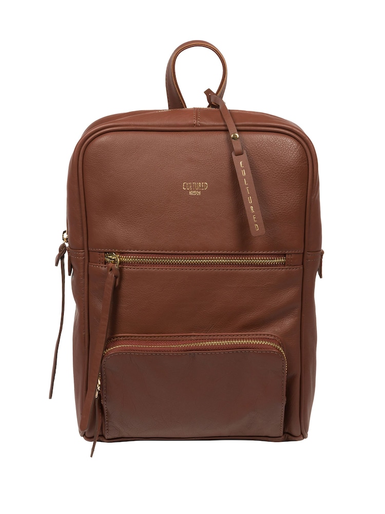 Cultured London Abbey Leather Brown Backpack - Image 2 of 5