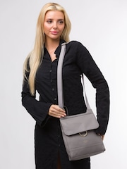 Cultured London Covent Leather Cross-Body Dark 100% Cotton Bag - Image 1 of 6