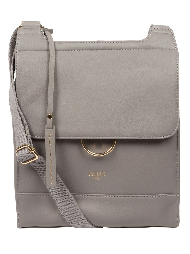 Cultured London Covent Leather Cross-Body Dark 100% Cotton Bag - Image 2 of 6