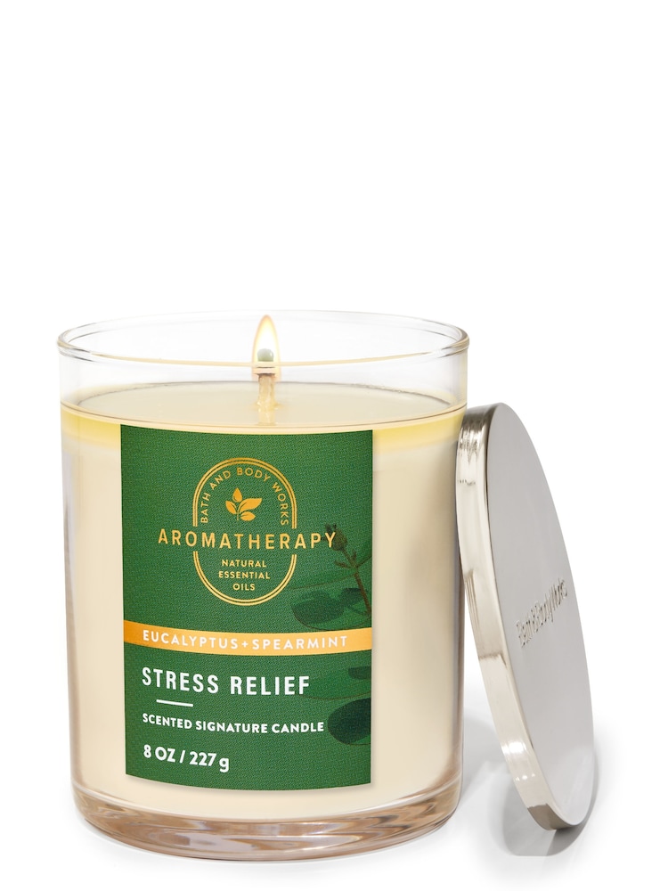 Bath & Body Works Eucalyptus Spearmint Eucalyptus Spearmint Signature Single Wick Candle 8 oz / 227 g - Image 1 of 1