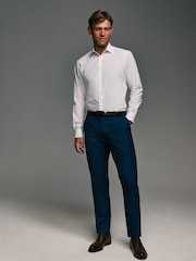 White Slim Fit Single Cuff Easy Care Smart Shirts 3 Pack - Image 4 of 10