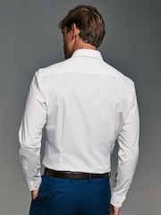 White Slim Fit Single Cuff Easy Care Smart Shirts 3 Pack - Image 5 of 10
