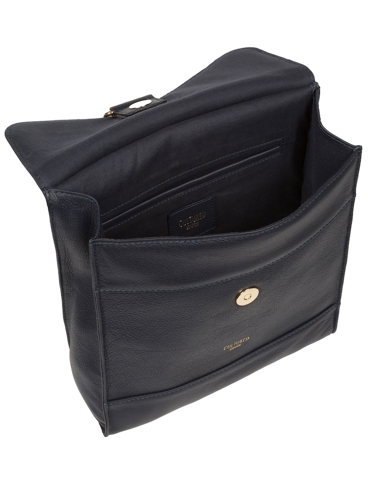 Cultured London Covent Leather Cross Body Brown Bag - Image 4 of 7