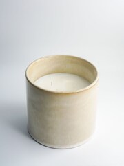 Laura Ashley Beige Autumnal Haze 2 Wick Ceramic Candle - Image 2 of 3