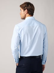 Blue/Blue Stripe Regular Fit Regular Fit Single Cuff Easy Care Smart Shirts 2 Pack - Image 8 of 14