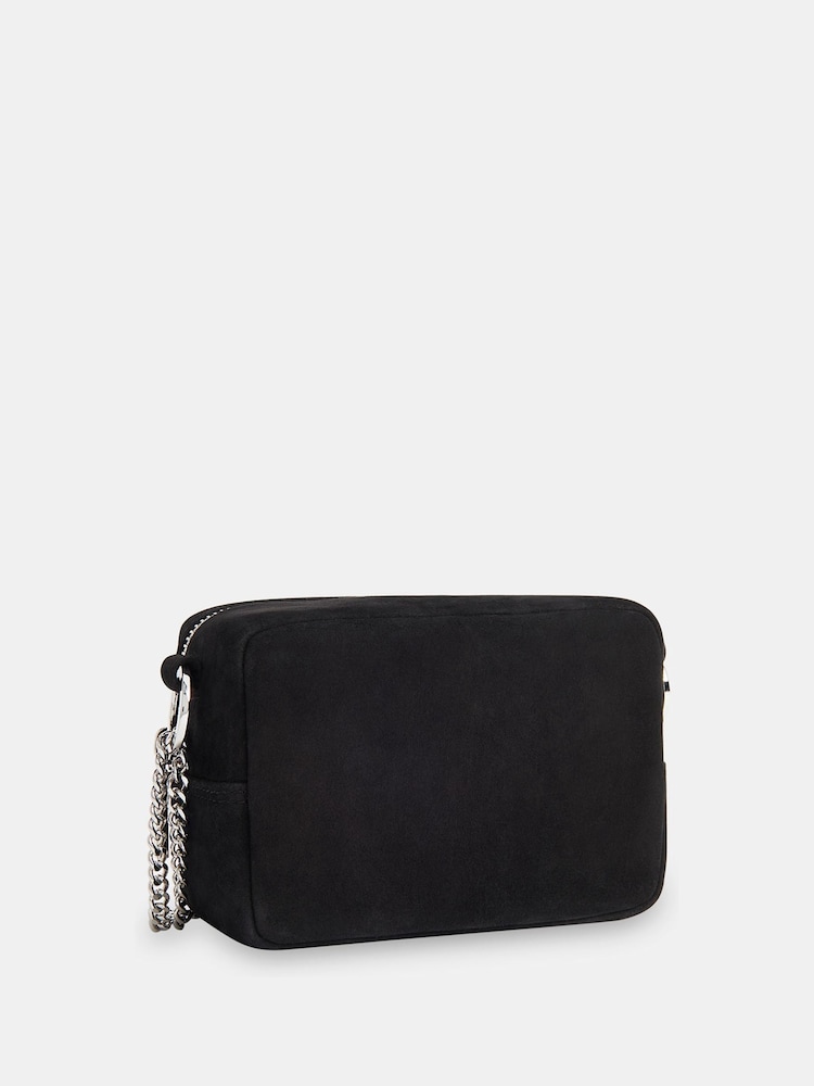 Whistles Black Suede Bibi Mini Bag - Image 2 of 4