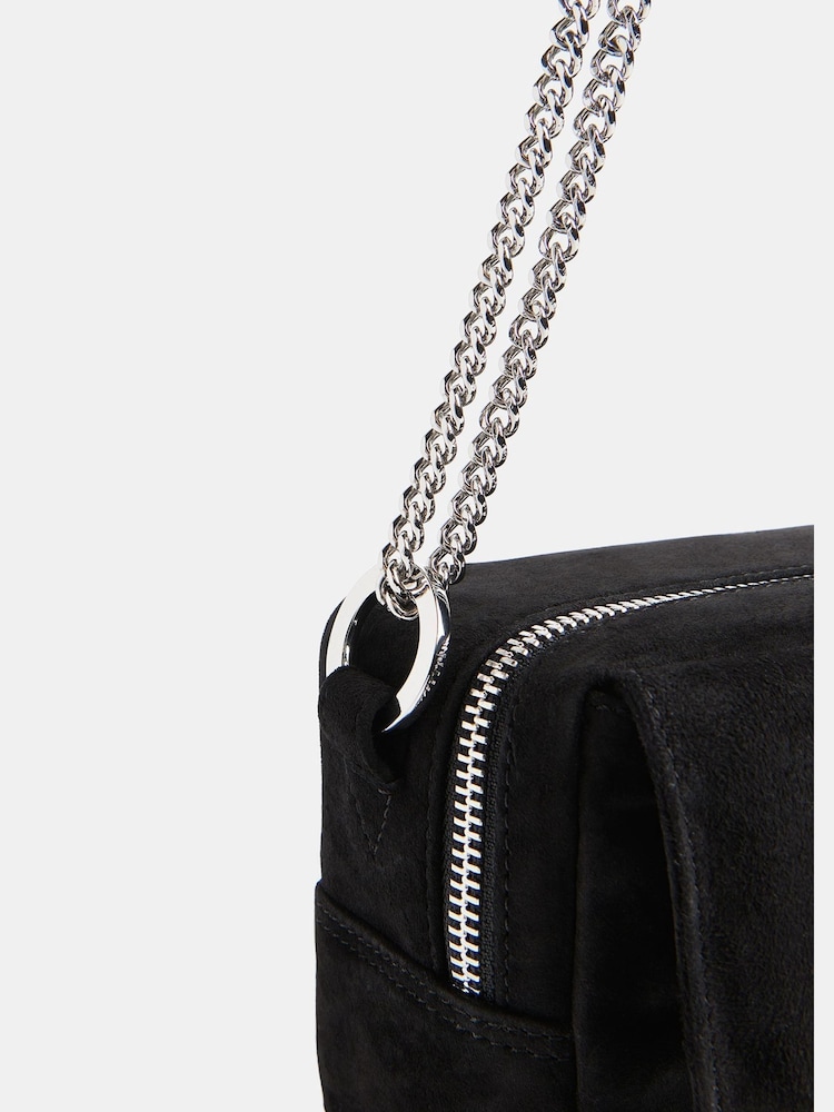 Whistles Black Suede Bibi Mini Bag - Image 4 of 4