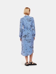 Whistles Blue Smudged Spot Print Imie Dress - Image 2 of 5