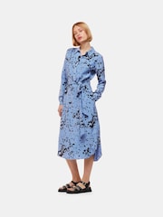 Whistles Blue Smudged Spot Print Imie Dress - Image 3 of 5