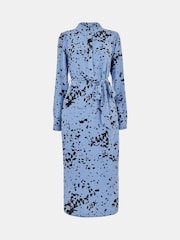 Whistles Blue Smudged Spot Print Imie Dress - Image 5 of 5