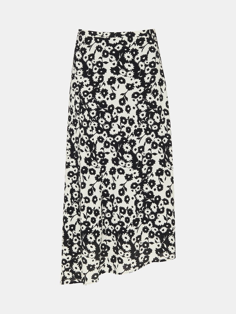 Whistles Riley Floral Print Black Skirt - Image 5 of 5 Whistles Riley Floral Print Black Skirt - Image 5 of 5