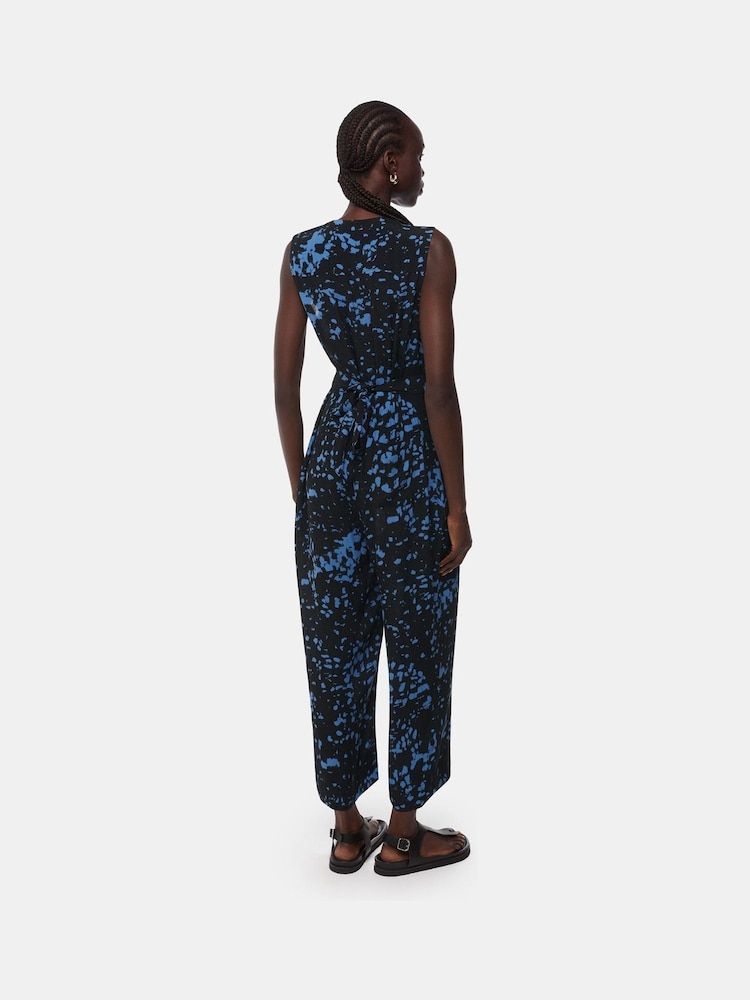 Whistles Black Smudged Spot Drew Jumpsuit - Image 2 of 5 Whistles Black Smudged Spot Drew Jumpsuit - Image 2 of 5