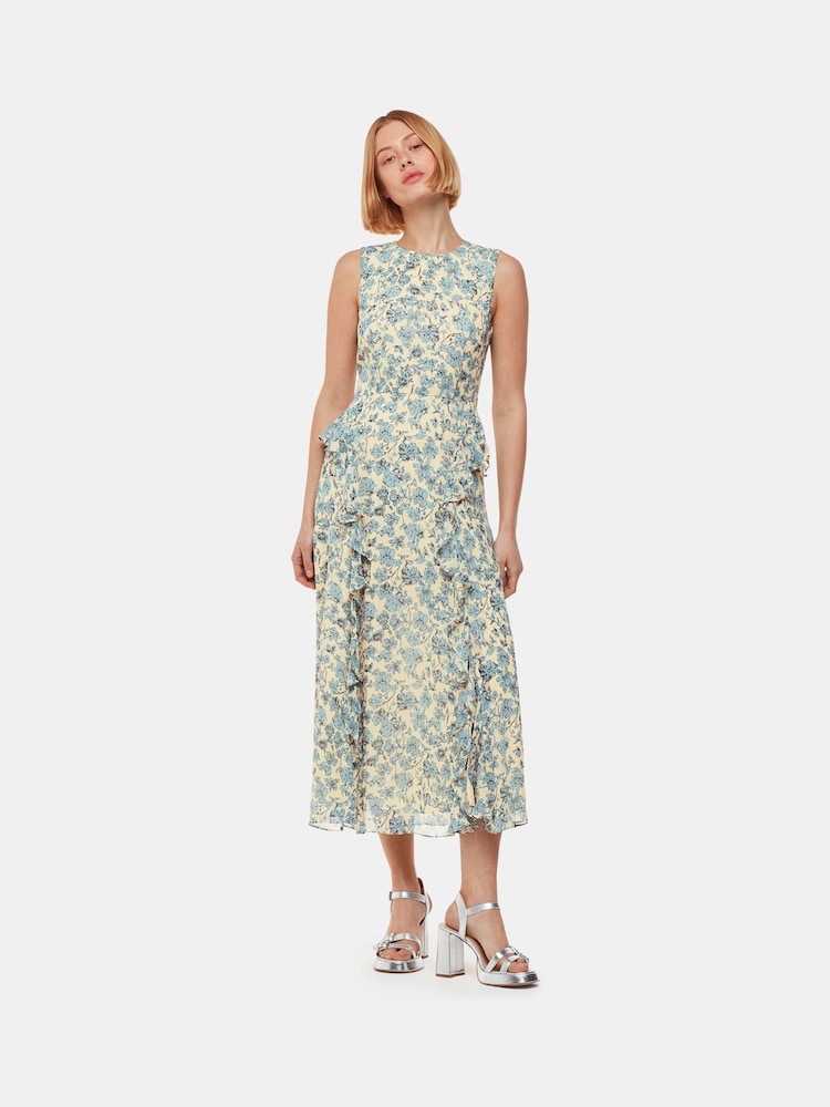 Whistles Blue Shaded Floral Nellie Dress - Image 1 of 5