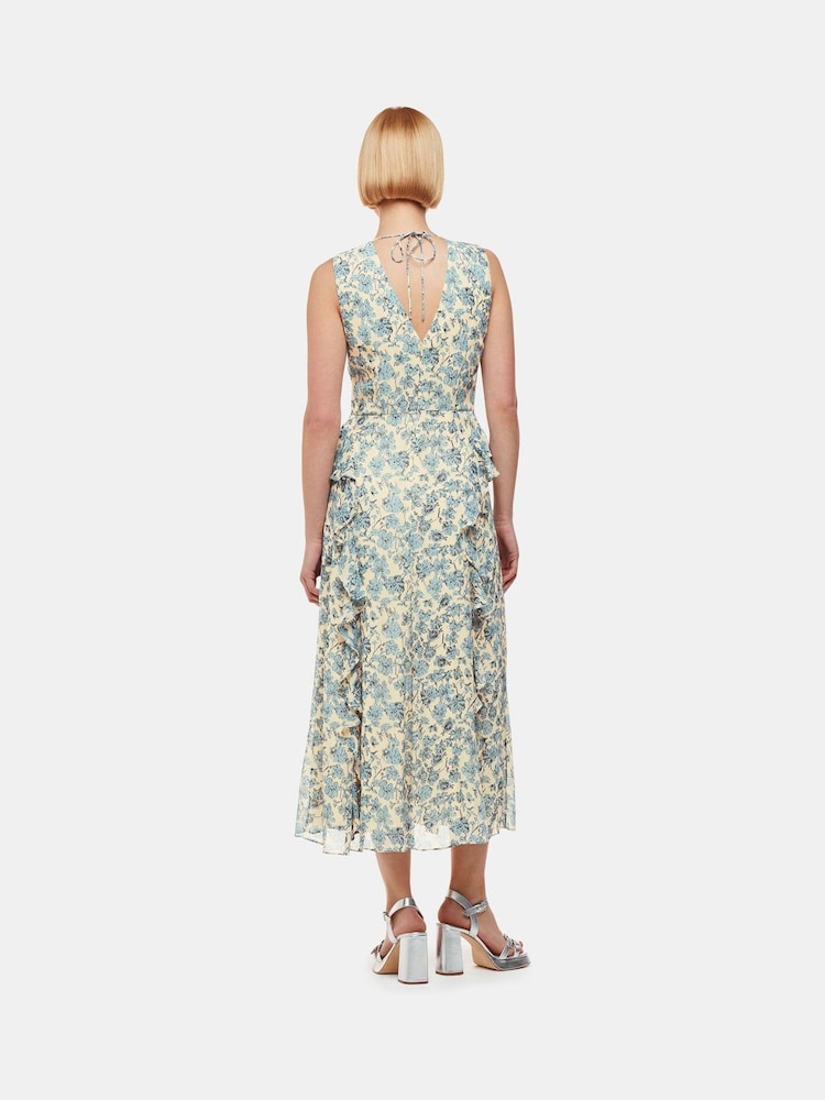 Whistles Blue Shaded Floral Nellie Dress - Image 2 of 5