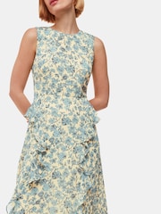 Whistles Blue Shaded Floral Nellie Dress - Image 3 of 5