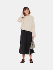 Whistles Black Eva Elasticated Waist Skirt - Image 1 of 4