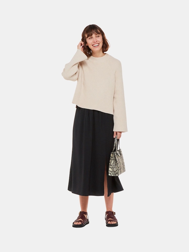Whistles Black Eva Elasticated Waist Skirt - Image 1 of 4
