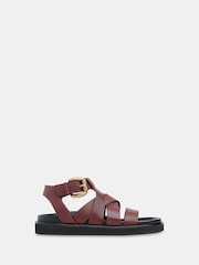 Whistles Red Ezra Strappy Sandals - Image 2 of 5