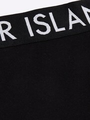 River Island Black Girls Deep 100% Cotton Waistband Kickflare Trousers - Image 3 of 3