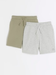 River Island Grey Chrome Mini Boys Multipack Shorts - Image 1 of 3