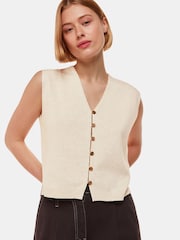 Whistles Cream Bailey Button Through Tank - Image 1 of 5