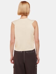 Whistles Cream Bailey Button Through Tank - Image 2 of 5