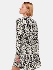 Whistles Riley Floral Shirred Black Dress - Image 2 of 3