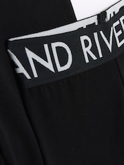 River Island Black Girls Waistband Cycle 100% Cotton Shorts 3 Pack - Image 2 of 3