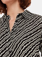 Whistles Black Diagonal Ripple Print Shirt - Image 2 of 5